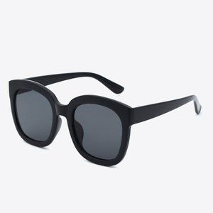 Polycarbonate Frame Square Sunglasses in Black